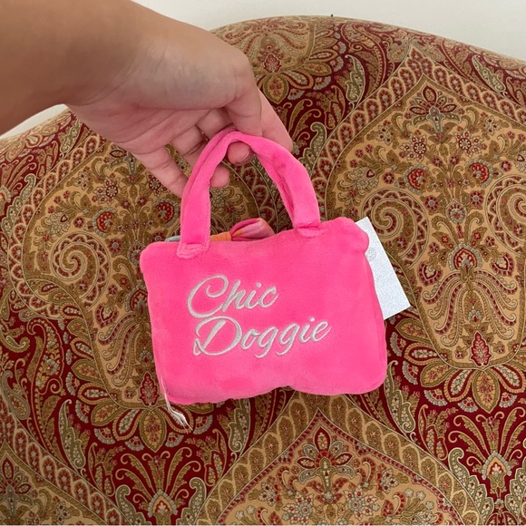HAUTE DIGGITY DOG PINK BARKIN BAG DOG TOY NWT - Picture 4 of 8